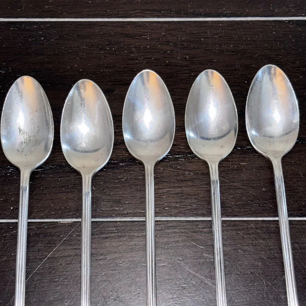 Capitol Silver Plate |‎ Carrollton | Vintage Iced Tea Spoons | Set of 5